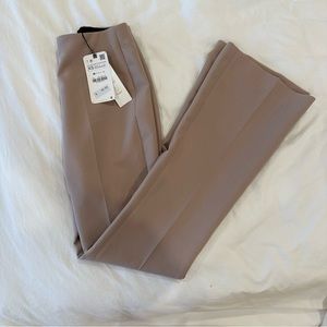 BRAND NEW zara pink/purple flare slack pants